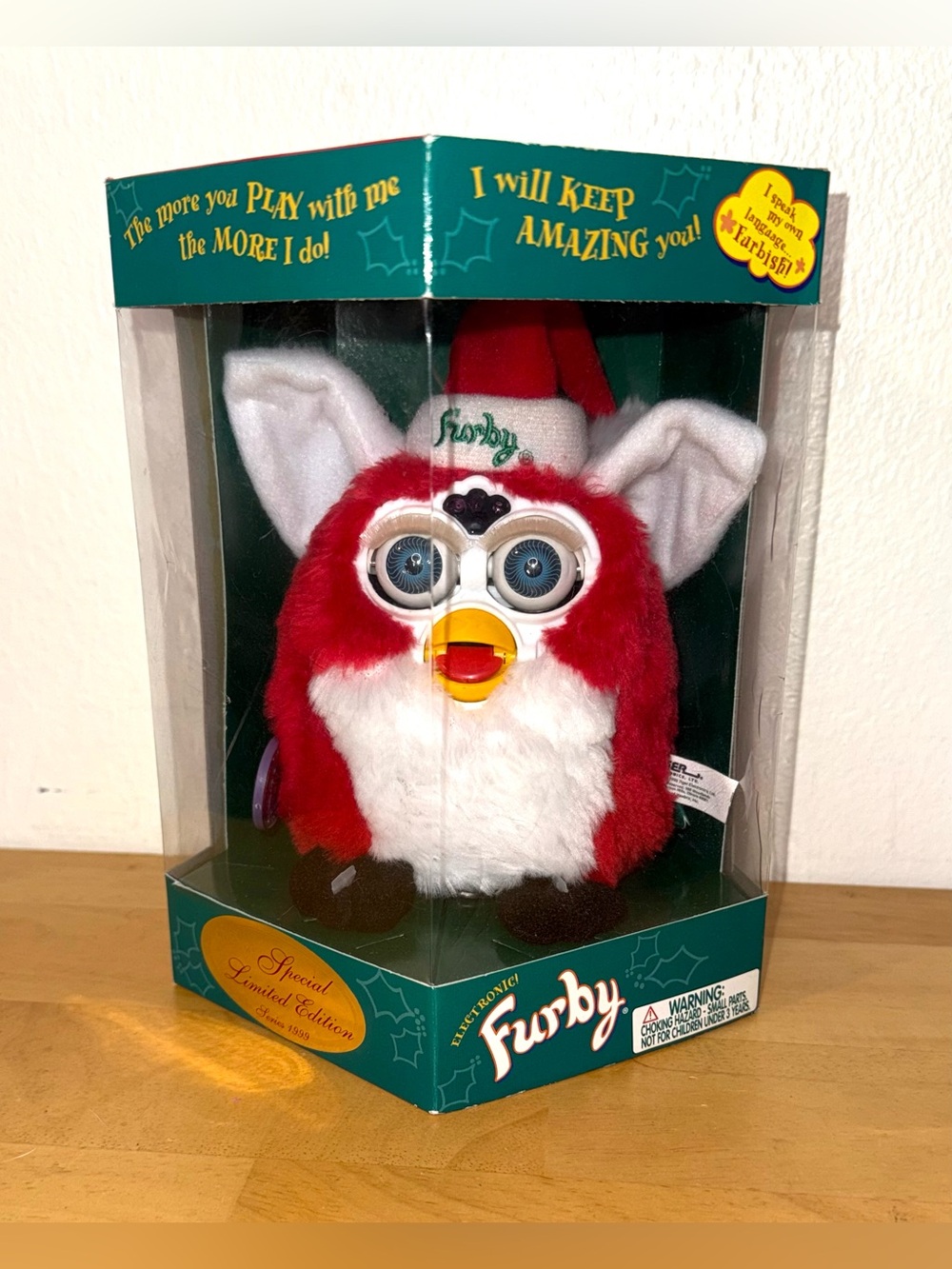 1999 Special Limited Edition Christmas "Santa" Furby by Tiger Electronics, NIB